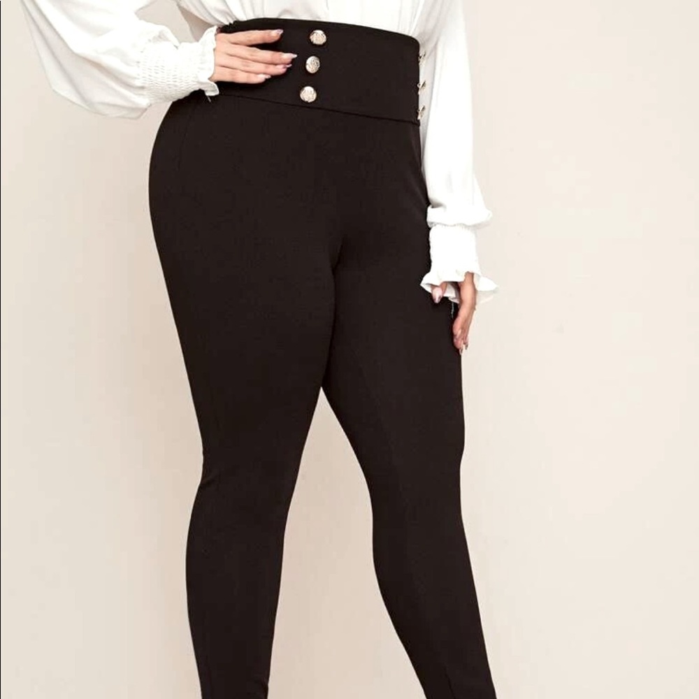 SHEIN Button Pants